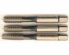 Menetfúró készlet kézi egyenes hornyú 3 darabos, magfúró méret: 6,9mm HSS