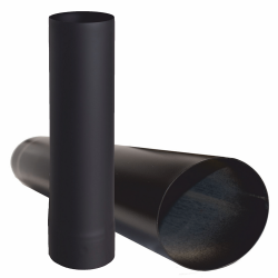 Füstcső fekete, átmérő: 130mm, hosszúság: 500mm, lemez vastagság: 1,5mm