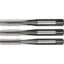 Egyenes hornyú kézi menetfúró készlet BSW HSS ISO529, 7/8col x 9,0mm, 3 db-os