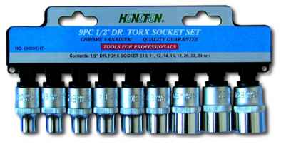 Kulcs készlet HONITON, TORX, 1/2col, 9 db-os