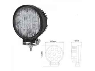 LED munka lámpa, 9 LED lámpa kerek 12/24V