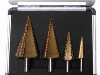 Kúpos lemez fúró készlet 4 db-os HSS, 4-12, 4-20, 4-30, 4-32mm