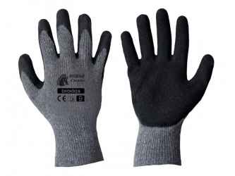 Védőkesztyű 9 HUZAR CLASSIC, latex, vastag.