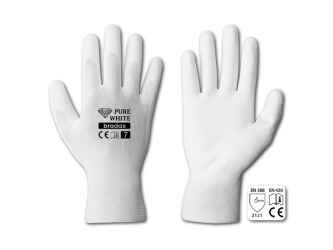 Védő kesztyű 10 PURE WHITE, poliuretán. ÖMLESZTVE.