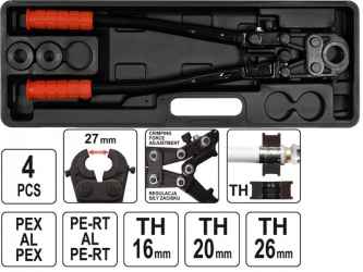 PEX-AL-PEX krimpelő készlet TH YATO