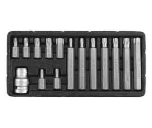 Kulcs készlet, 15 db-os TORX SECURITY C.V. T25-T55 (furattal) YATO
