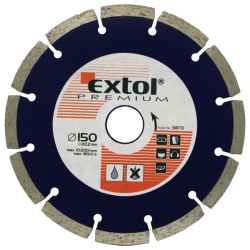 EXTOL PREMIUM szegmenses gyémántvágó tárcsák 180x22,2mm, max.8.500 f/min
