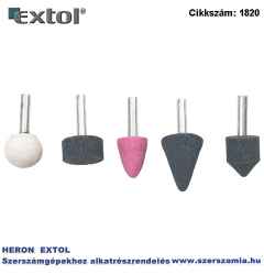 Köszörűkő készlet fúrógéphez 5db, 6 mm tengely, bliszter