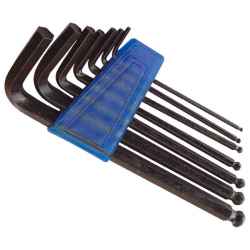 7 db-os gömbfejű imbuszkulcs készlet, 2,5-10mm, bliszteren