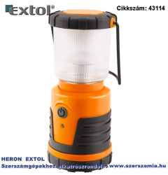 Led kemping lámpa, 3 W, 150 lumen, 3 funkciós teljes/fél fényerő, villogás, elem nélkül