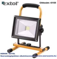 Hordozható led lámpa reflektor, 10/20W 1400 lm, ip65, Li-ion akkus, 4400 mAh, tölthető: 230V és 12V is, 1,5kg + AJÁNDÉK