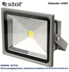 Led lámpa, falra szerelhető reflektor, 30W 2600 lm, ip65, 230V/50Hz