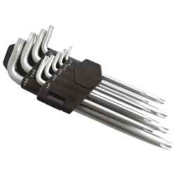 EXTOL PREMIUM 9 db-os T10-T50 TORX kulcs készlet lyukas, bliszteren