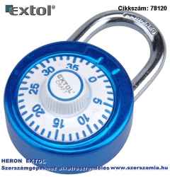 Lakat, állítható számzáras, 45 mm, kengyelátmérő: 6 mm