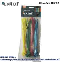 Kábelkötegelő 2,5 x 100 mm, 4 színű piros, kék, sárga, zöld, Nylon 100db/csomag