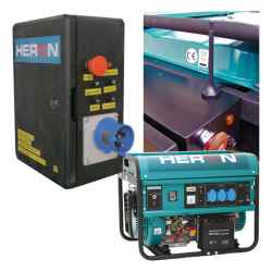 Benzinmotoros áramfejlesztő, HAV1 indító aut., GSM, max 5500 VA, egyfázisú, elektromos önindítóval EGM-55 AVR-1E, HERON