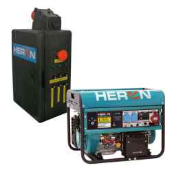 Benzinmotoros áramfejlesztő, HAE-3 indító aut., max 6500 VA, háromfázisú, elektromos önindítóval EGM-65 AVR-3E, HERON