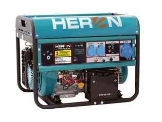 HERON Benzinmotoros áramfejlesztő, max 6500 va, egyfázisú, elektromos önindítóval egm-65 avr-1e