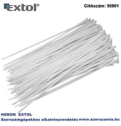 Kábelkötegelő 2,5 x 150 mm 50 db-os fehér Nylon