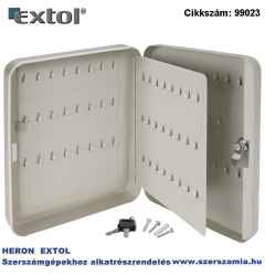 Kulcsdoboz, max. 93 db kulcshoz, festett acél 300 x 240 x 80 mm