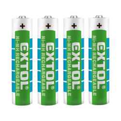Akku készlet 4 db, NiMh, 1,2 V, 1000 mAh, méret: AAA (HR03), bliszteren