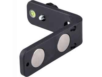 Állvány, L-alakú, mágneses, 1/4col plusz 5/8col menetes csatlakozó a 8823302, 8823300, 8823310, 34900 lézeres vízmértékhez