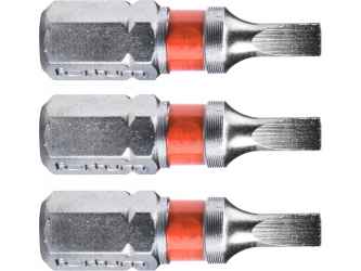 Behajtóhegy lapos, 3 db, S2 acél, 3×25mm, bliszteren
