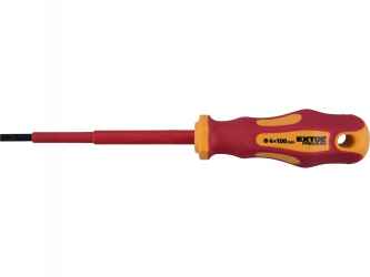 Csavarhúzó szigetelt 1000V, lapos 2,5×80 mm, CrV., VDE, GS