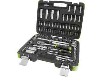 Dugókulcs klt., CV., racsnis 45fog , 1/4col 1/2col, 94db, 4-32mm, 32db bit (lapos, kereszt,imbusz,torx), gyertyakulcs16&21 + AJÁNDÉK