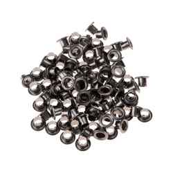 Fűzőlyuk (szegecskarima/patentszegecs) készlet 100 db, sötétszürke, nikkelezett, bőrlyukasztókhoz