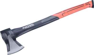 Hasító fejsze, ékes, üvegszálas nyél 1000g, nylon erősítéssel, 600 mm hosszú, TPR gumis markolat