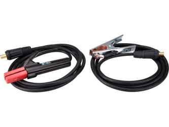 Hegesztő kábelpár, földelőkábel csipesszel plusz munkakábel elektródafogóval, 160A, 3m, 25mm2, csatlakozó: 10-25