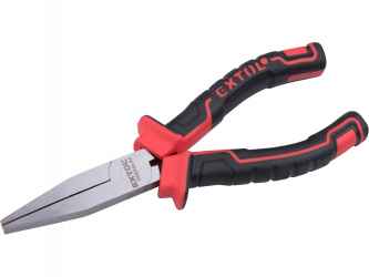 Lapos fogó, 160mm, duál narancs/kék, TPR nyél, akasztós szerszámtartó