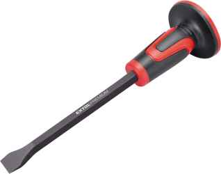 Laposvéső 30 mm széles, CV., 400mm, (19 mm szár) erős duál műanyag kézvédővel, homokfúvott