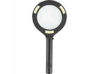 Nagyító LED lámpa, 3×0,5 W COB, 80 Lm, 5× nagyítás, műanyag ház, elem nélkül, CE