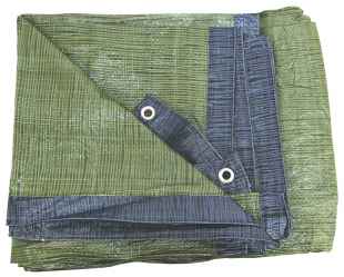 Takaróponyva, vízálló, de nem UV álló, 8×10m névleges méret, valós méret: 7,9×9,85 m, 70g/nm, PE, STANDARD, lefűző lyukak