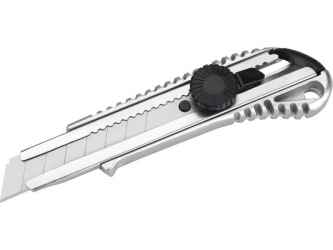 Tapétavágó kés, 18mm ALU fémház, tripla vágóéllel, csavaros rögzítővel, pótpenge: 9123A