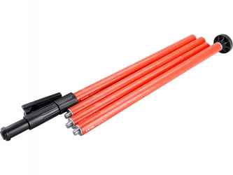 Teleszkópos rúdállvány, ALU, állítható magasság: 590-3000mm, 5/8col-1/4col menetes csatlakozó, lézeres vízmértékhez + AJÁNDÉK