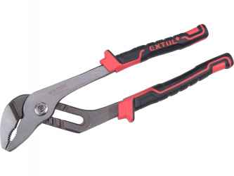 Vízpumpa fogó, 255mm, TÜV/GS, TPR nyél, akasztós szerszámtartó, megcsúszásgátló, progresszív fogazás