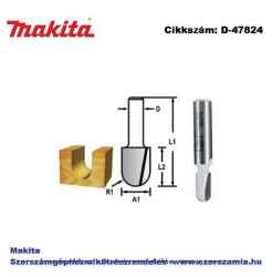 Kerekítő kés, befogó: 6 mm átmérő: 12,7 mm munkahossz: 19 mm T2 MAKITA (MK-D-47824)