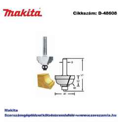 Holker kés, befogó: 8 mm átmérő: 19 mm rádiusz: 3,2 mm T2 MAKITA (MK-D-48608)