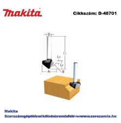 Fóz kés, befogó: 8 mm átmérő: 41,3 mm munkahossz: 20 mm T2 MAKITA (MK-D-48701)