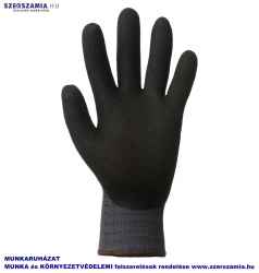 EUROGRIP Tenyerén fekete Nitril plusz Sandy csúszásbiztos réteg, méret: 6, 1 pár