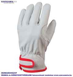 Bőrkesztyű,puha színborjú , erősített tenyér,bőr kézhát , méret: 10, 1 pár