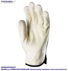 Bőrkesztyű, szürke színmarha,színbőr tenyér és kézhát, méret: 9 , 1 pár