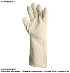 Varrott pamutvászon, fehér kesztyű, 15cm mandzsetta, méret: 10 , 12pár / csomag