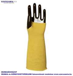 Kötött sárga kevlar karvédő, hő- és vágásbiztos, méret: 35 cm, méret: 10, 1 pár