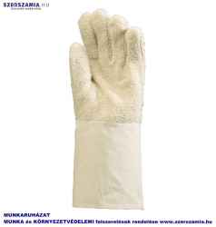 HURKOLT Fehér pamutkesztyű, 100 C.fok, 15 cm-es mandzsetta, méret: 10, 5pár / csomag