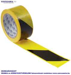 Jelzőszalag sárga/fekete, méret: 7cm / 200m