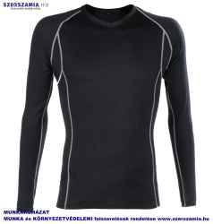 BODYWARMER Fekete jégerfelső, hosszú ujjú, rugalmas, méret: M , 1 darab